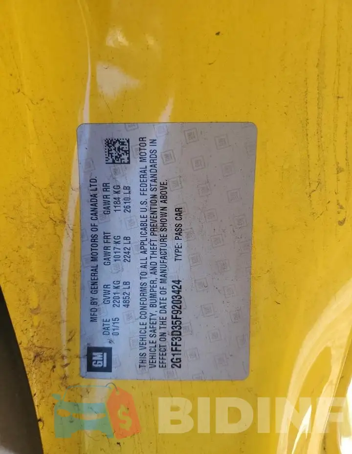 2G1FF3D35F9203424 Photo# 12