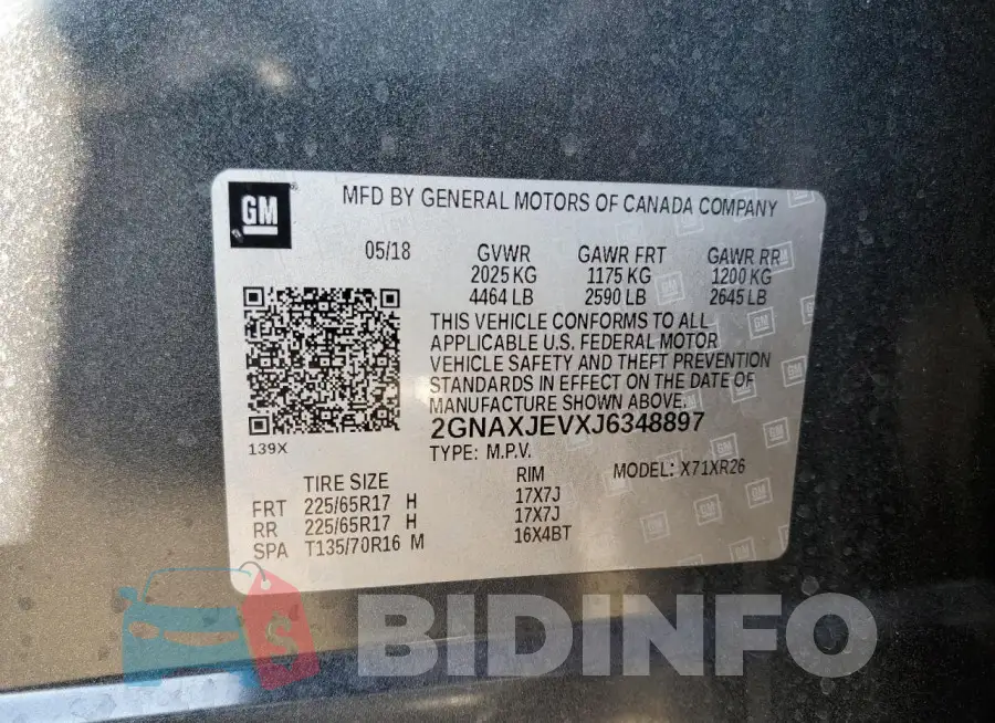 2GNAXJEVXJ6348897 Photo# 13