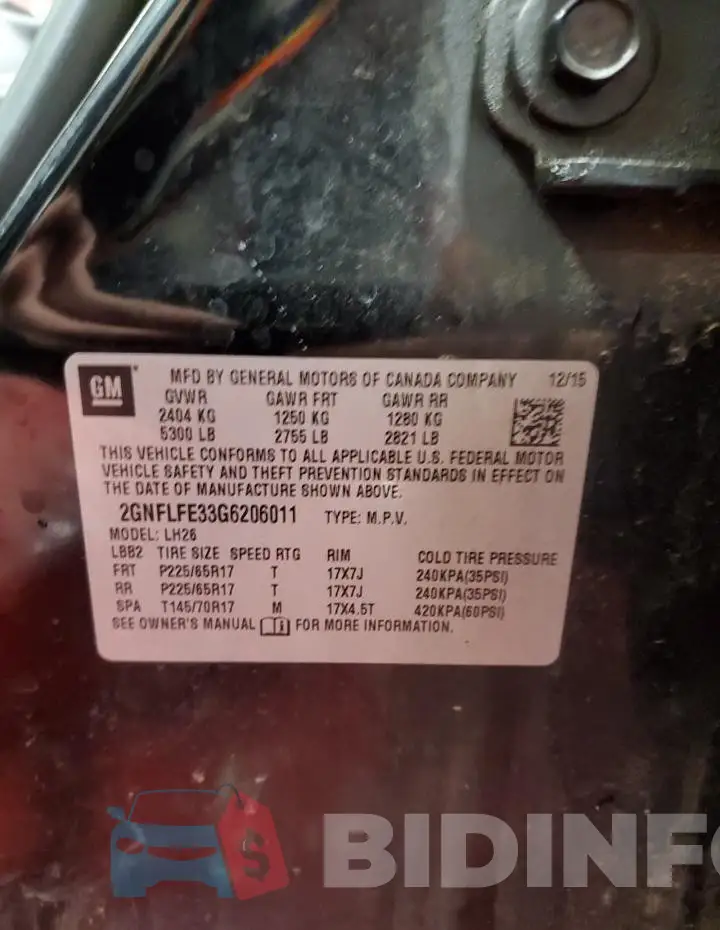 2GNFLFE33G6206011 Photo# 14