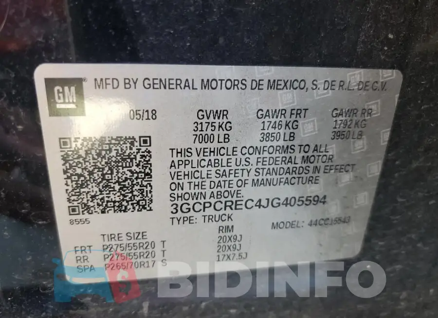 3GCPCREC4JG405594 Photo# 12