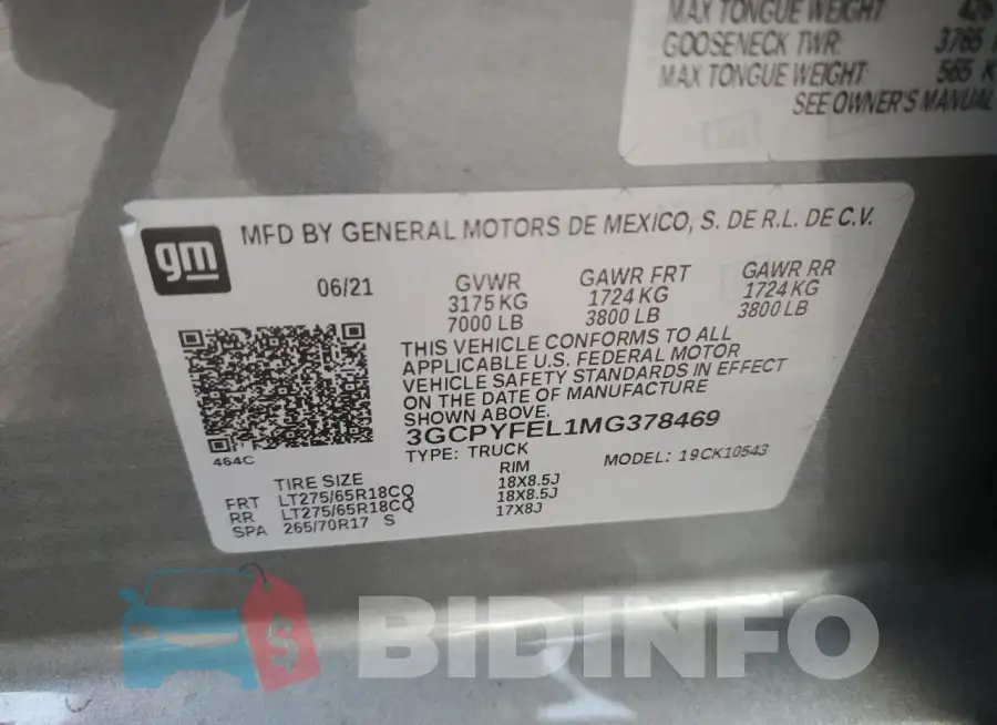 3GCPYFEL1MG378469 Photo# 12