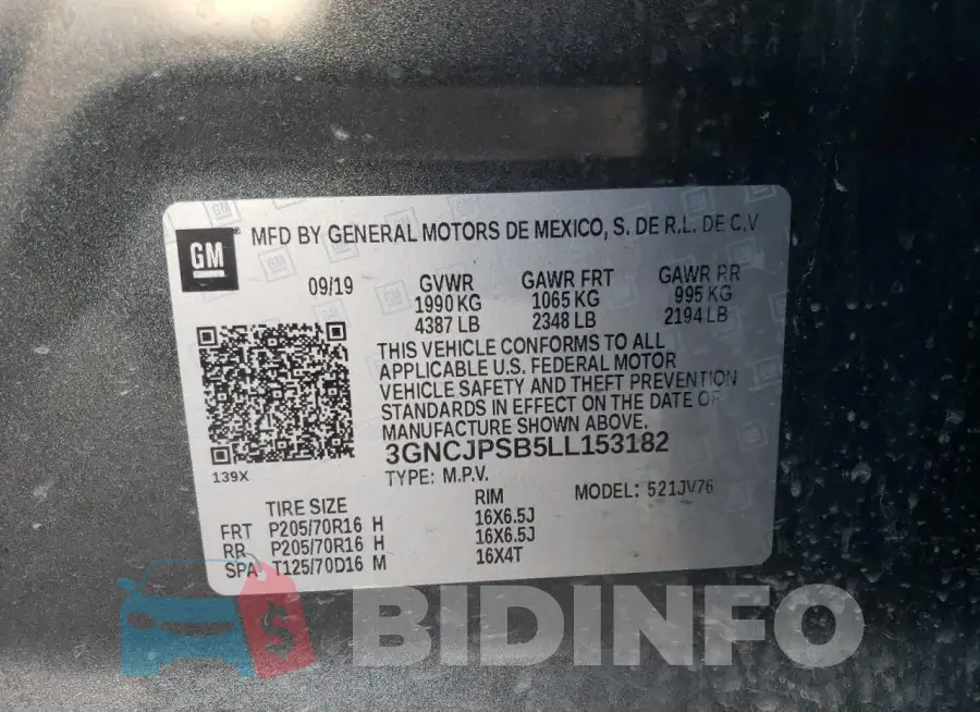 3GNCJPSB5LL153182 Photo# 13