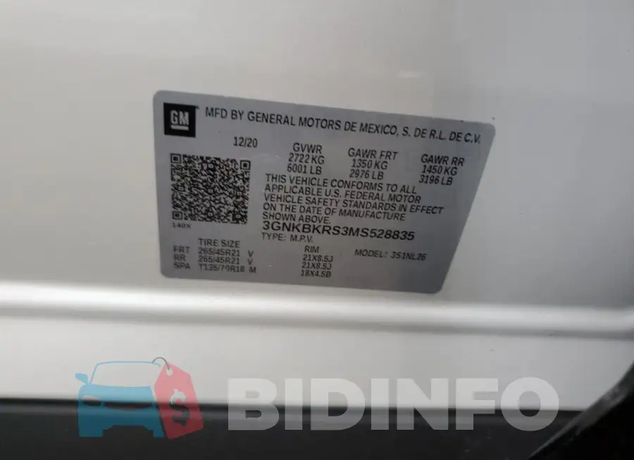 3GNKBKRS3MS528835 Photo# 13