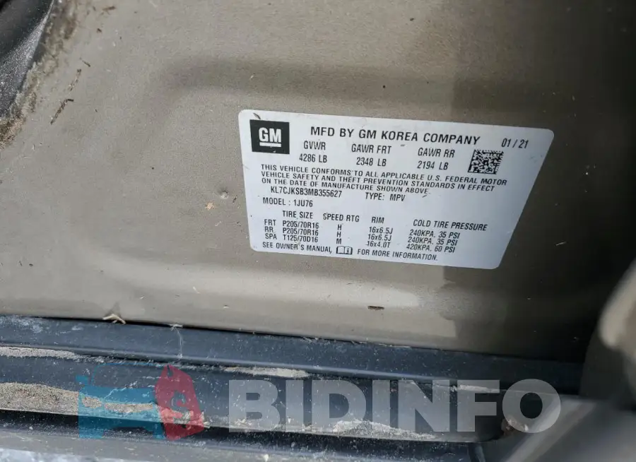 KL7CJKSB3MB355627 Photo# 13