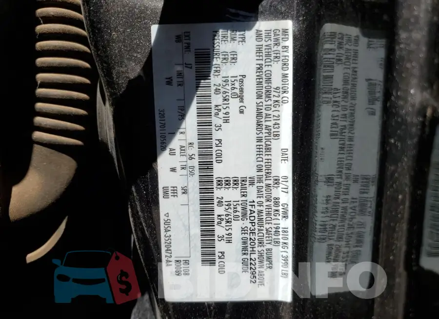 1FADP3E20HL222952 Photo# 12