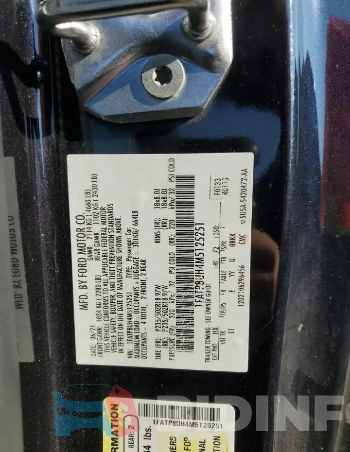 1FATP8UH4M5125251 Photo# 12