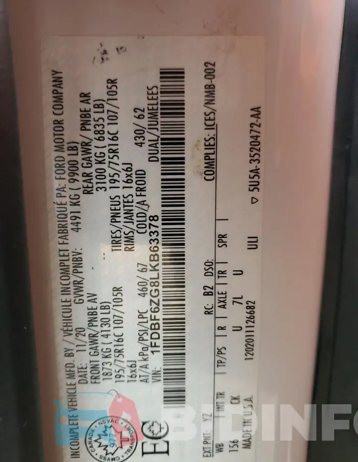 1FDBF6ZG8LKB63378 Photo# 12