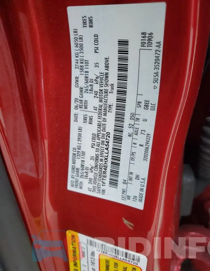 1FTER4EHXLLA54720 Photo# 12