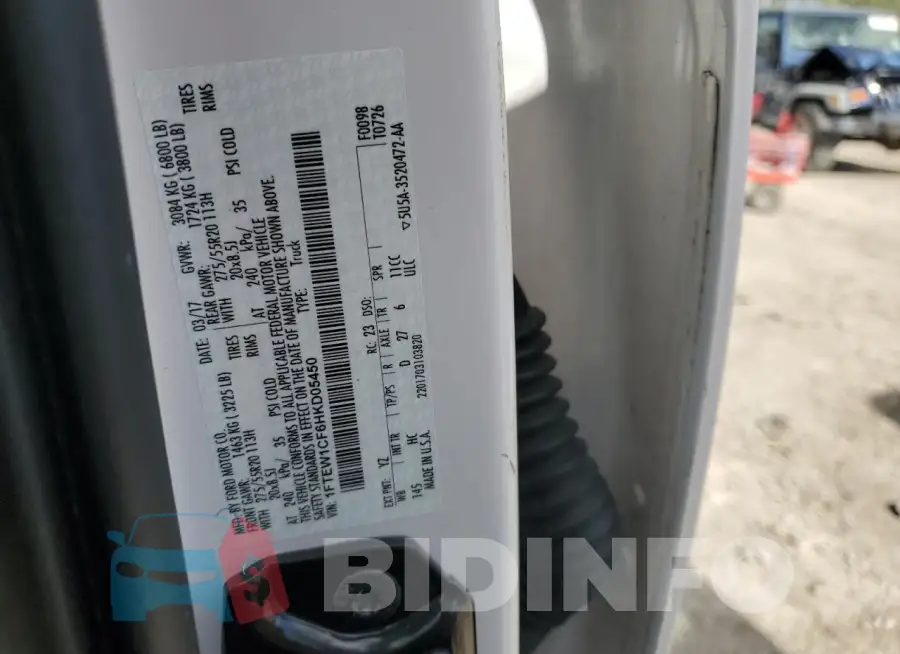 1FTEW1CF6HKD05450 Photo# 12