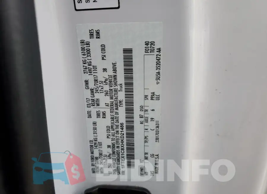 1FTEX1C8XHKD21486 Photo# 12