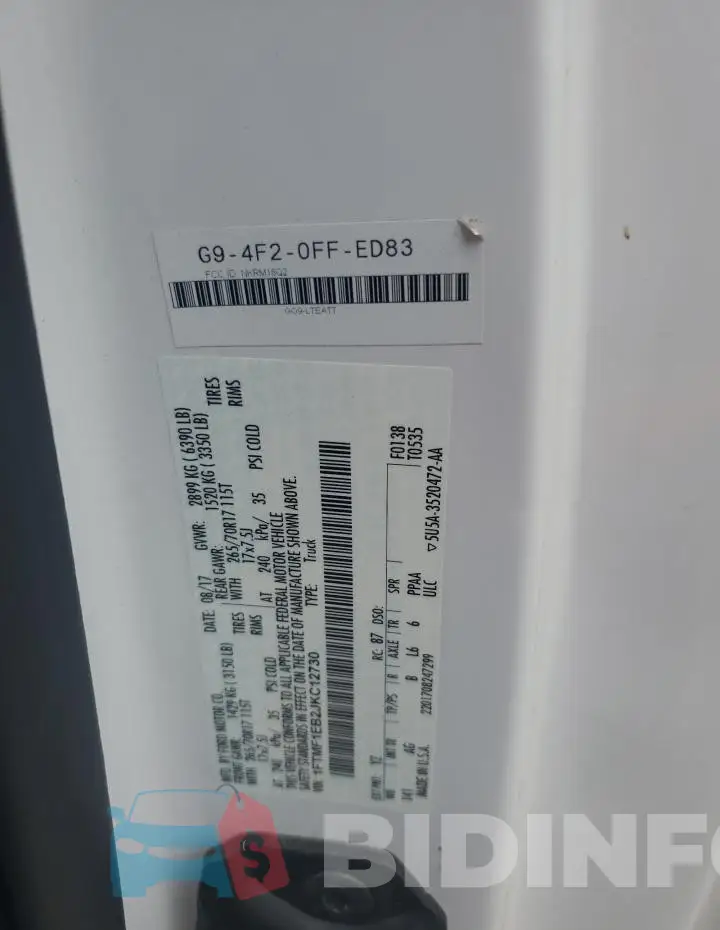1FTMF1EB2JKC12730 Photo# 12