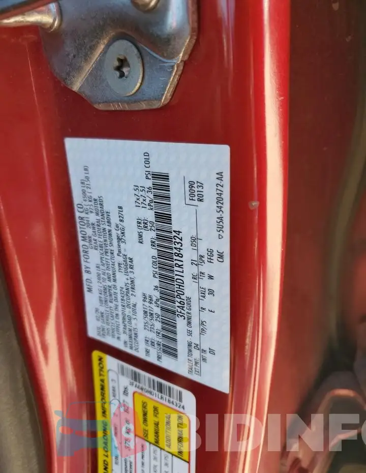 3FA6P0HD1LR184324 Photo# 12