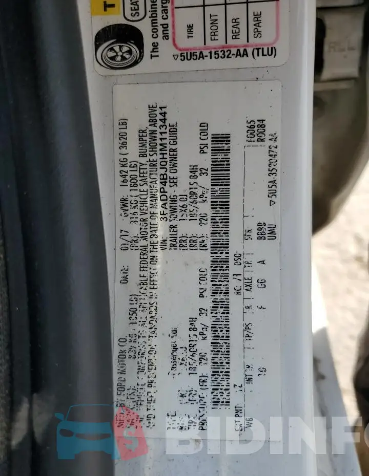 3FADP4BJ0HM113441 Photo# 12