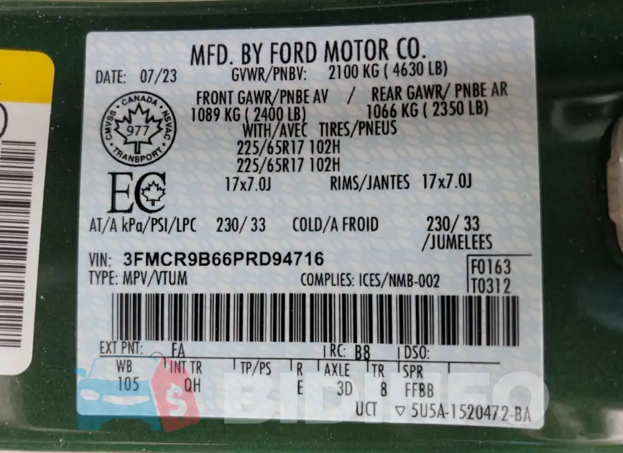 3FMCR9B66PRD94716 Photo# 12