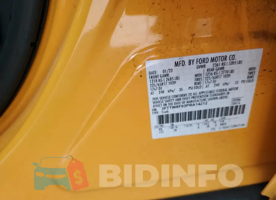 3FTTW8F93PRA14212 Photo# 13