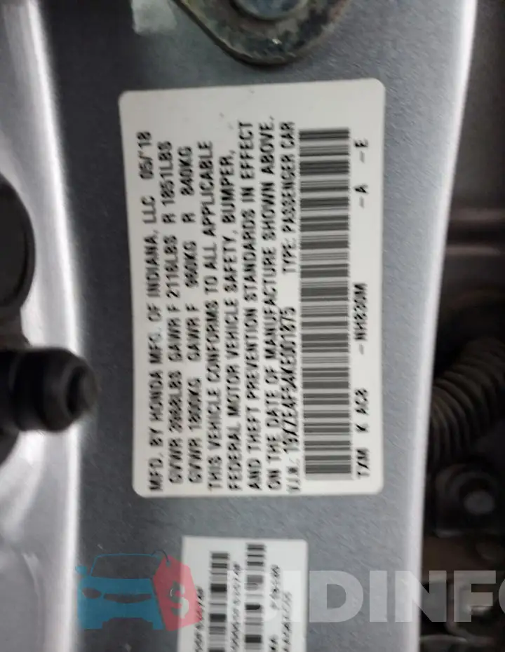 19XZE4F54KE001875 Photo# 12