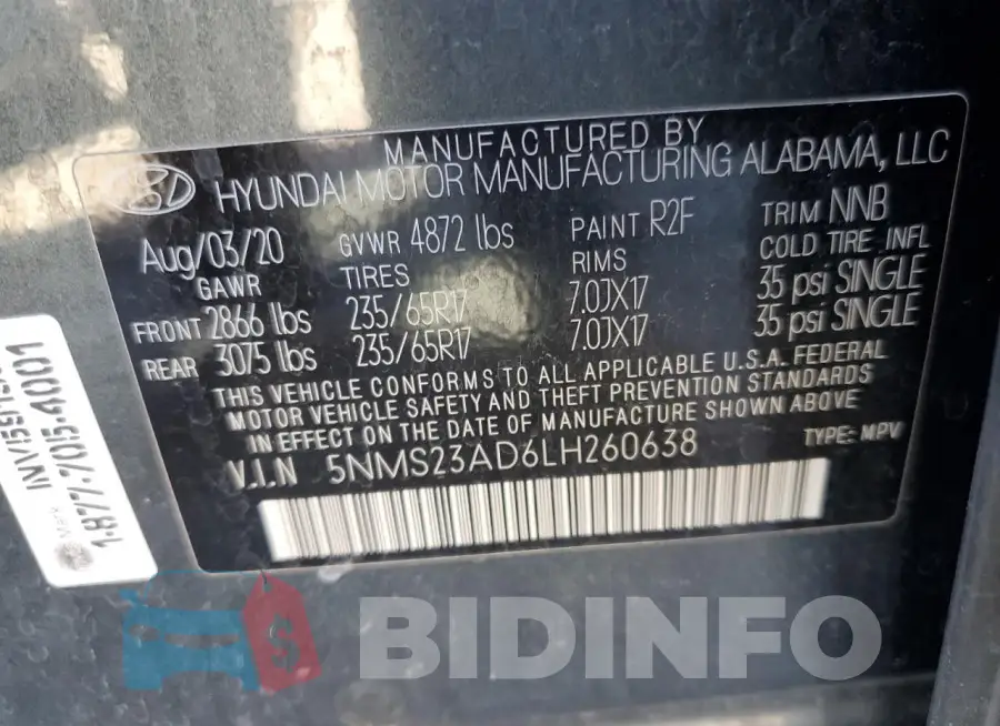 5NMS23AD6LH260638 Photo# 13