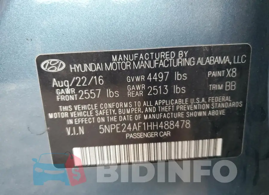 5NPE24AF1HH488478 Photo# 12