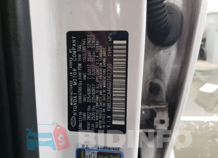 KM8J3CA46GU162700 Photo# 12