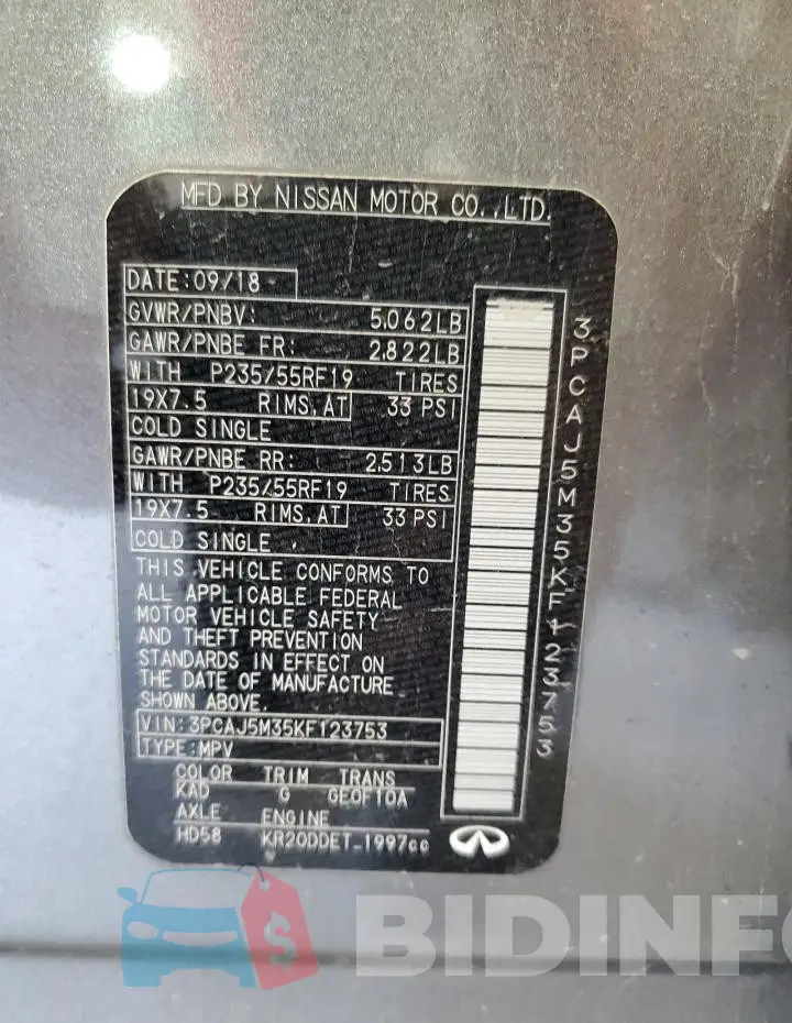 3PCAJ5M35KF123753 Photo# 13
