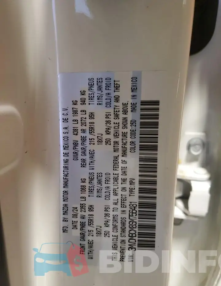 3MVDMBCM8SM756481 Photo# 13