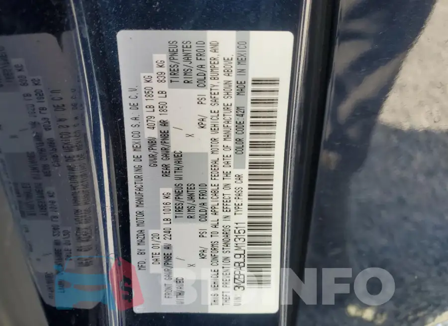 3MZBPABL9LM131511 Photo# 12