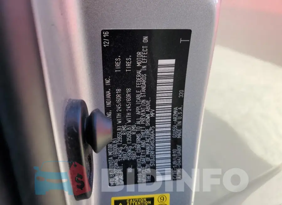 5TDJZRFH5HS366475 Photo# 13
