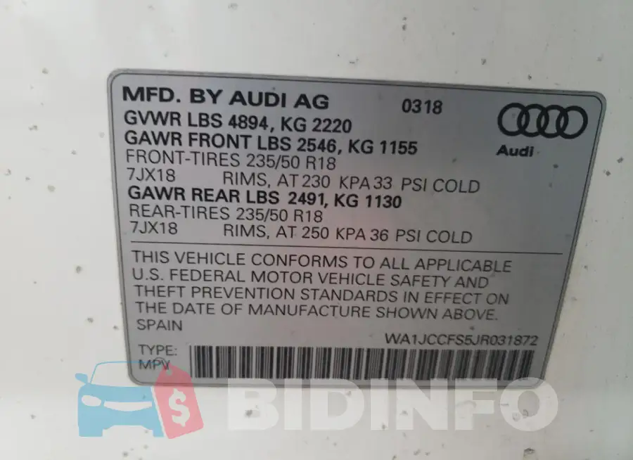 WA1JCCFS5JR031872 Photo# 13