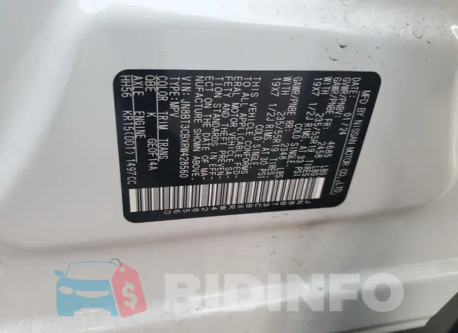 JN8BT3CBXRW428560 Photo# 13