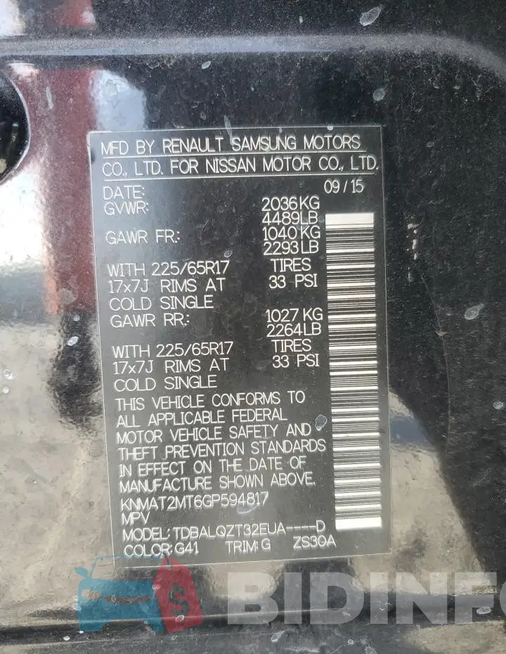KNMAT2MT6GP594817 Photo# 13