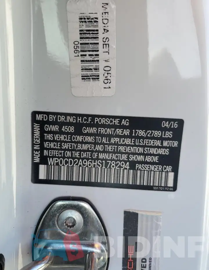 WP0CD2A96HS178294 Photo# 13
