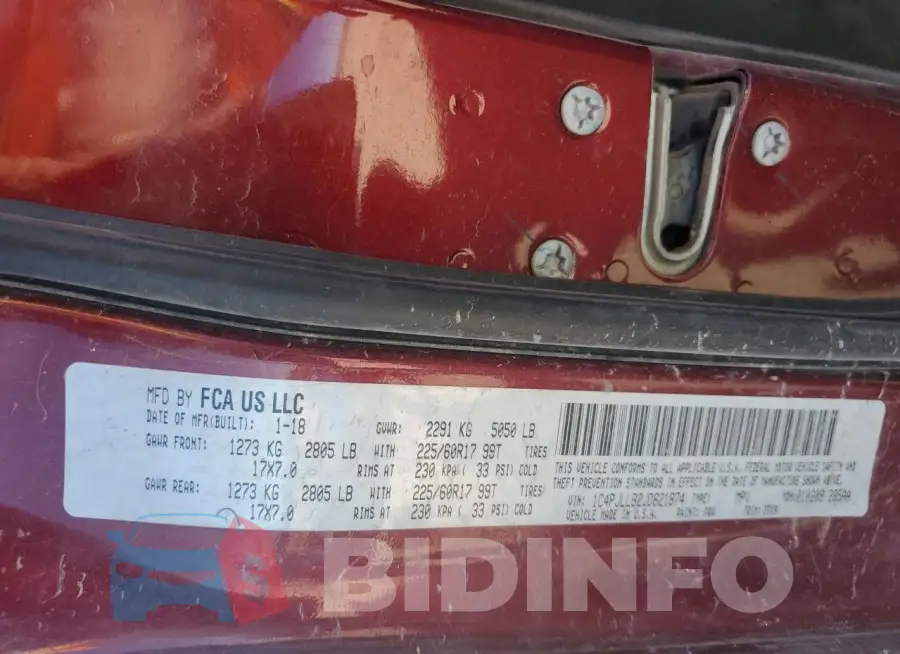 1C4PJLLB2JD621874 Photo# 13