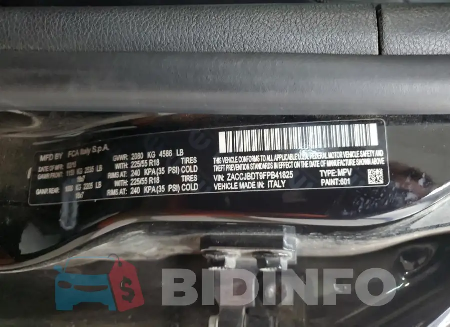 ZACCJBDT9FPB41825 Photo# 13
