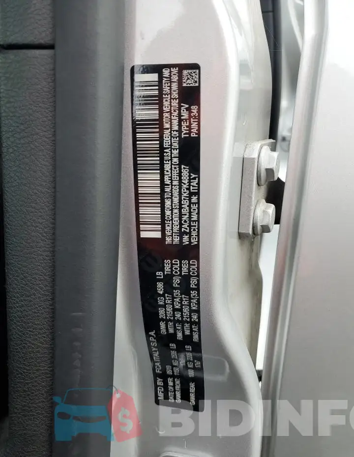 ZACNJBAB7KPK48867 Photo# 13