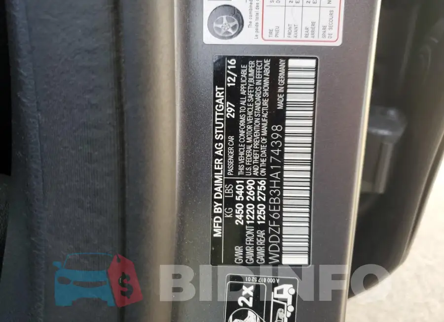 WDDZF6EB3HA174398 Photo# 12