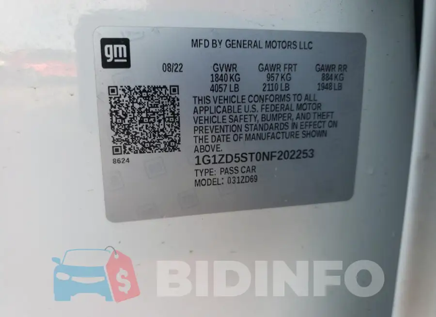 1G1ZD5ST0NF202253 Photo# 12