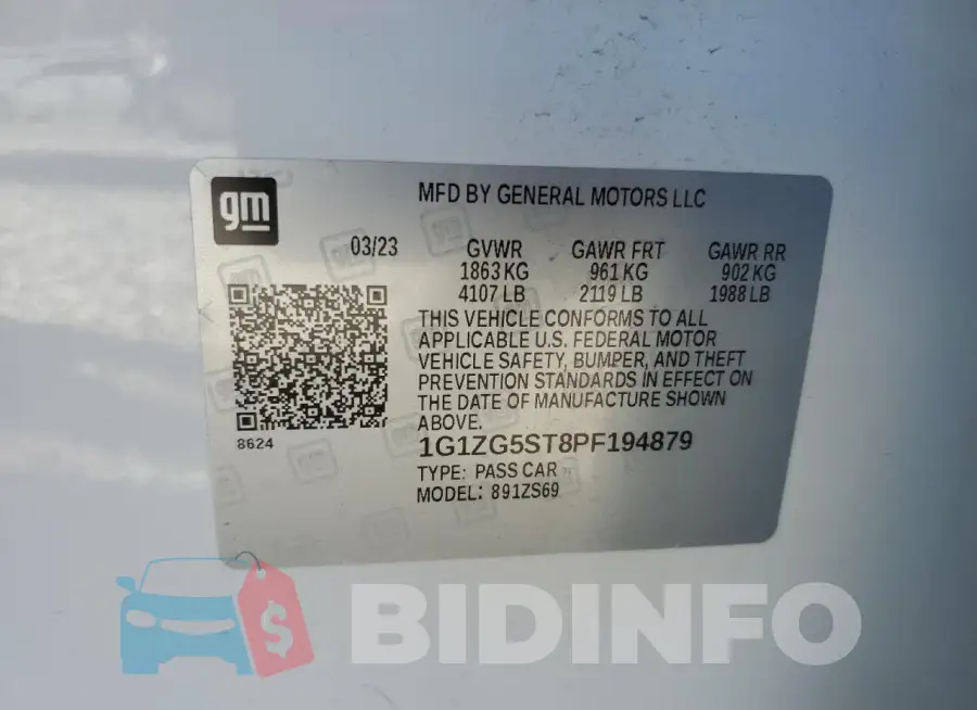 1G1ZG5ST8PF194879 Photo# 13