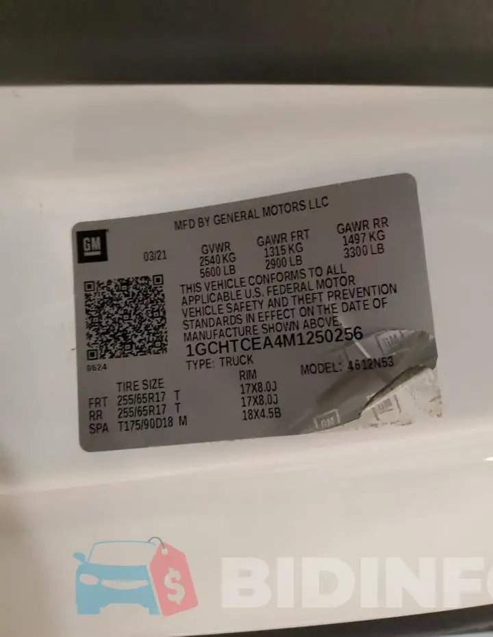 1GCHTCEA4M1250256 Photo# 12