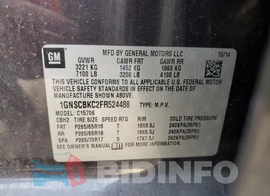 1GNSCBKC2FR524488 Photo# 13