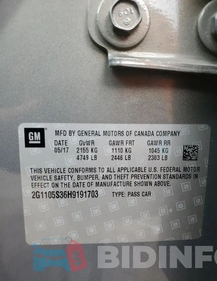 2G1105S36H9191703 Photo# 12