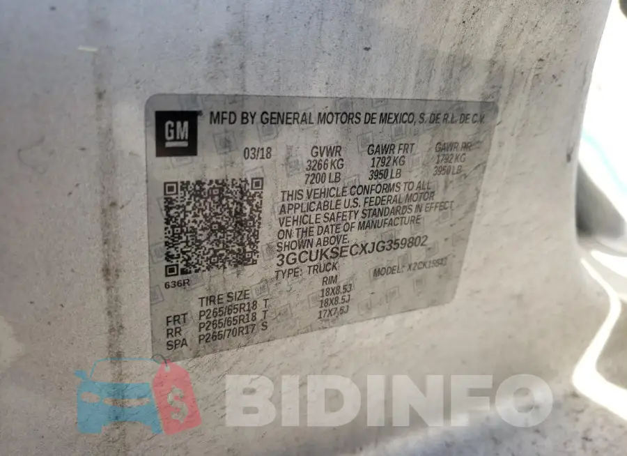 3GCUKSECXJG359802 Photo# 12
