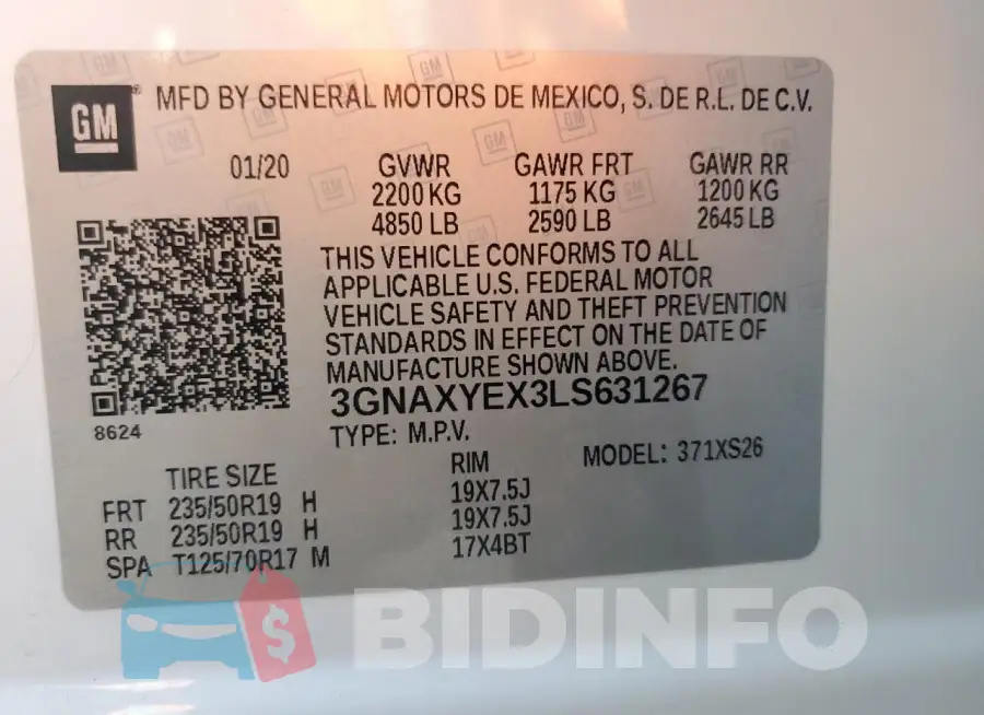 3GNAXYEX3LS631267 Photo# 12
