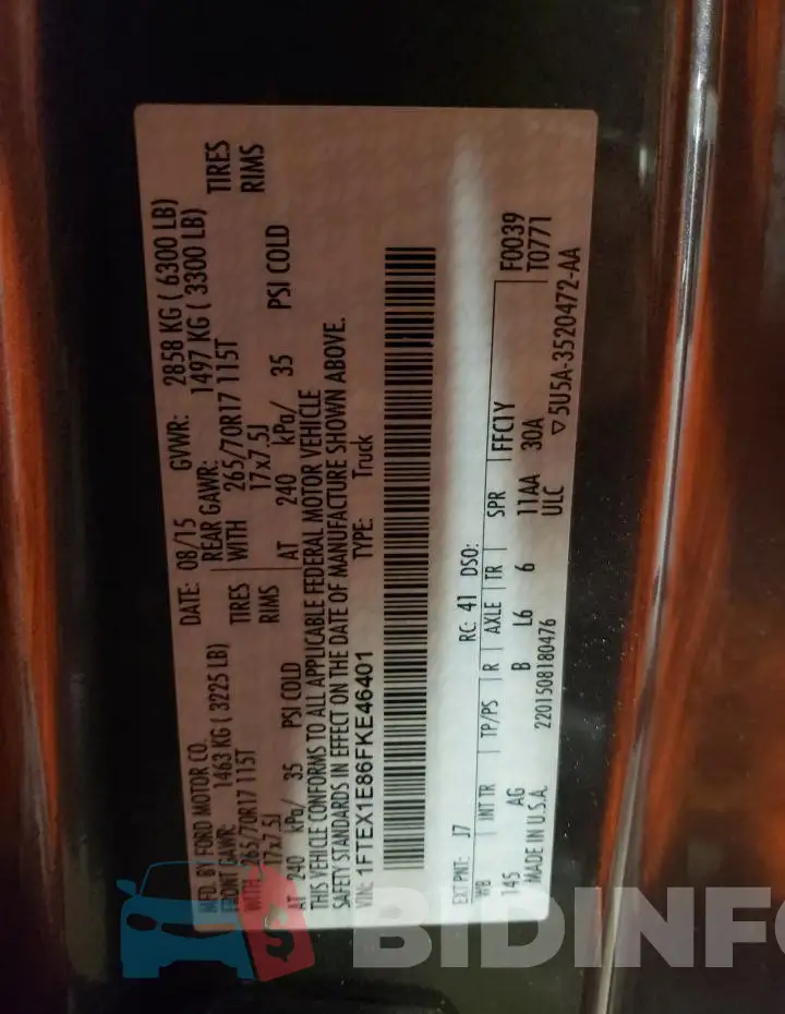 1FTEX1E86FKE46401 Photo# 12