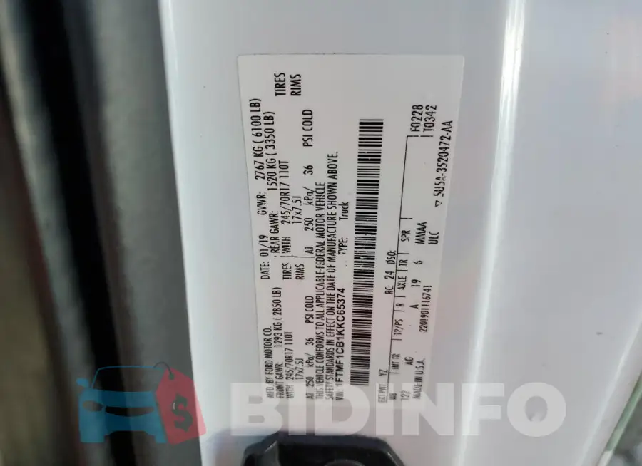 1FTMF1CB1KKC65374 Photo# 12
