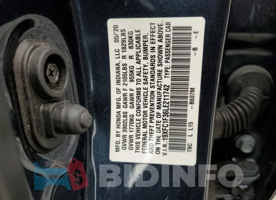 19XFC1F36LE211742 Photo# 12