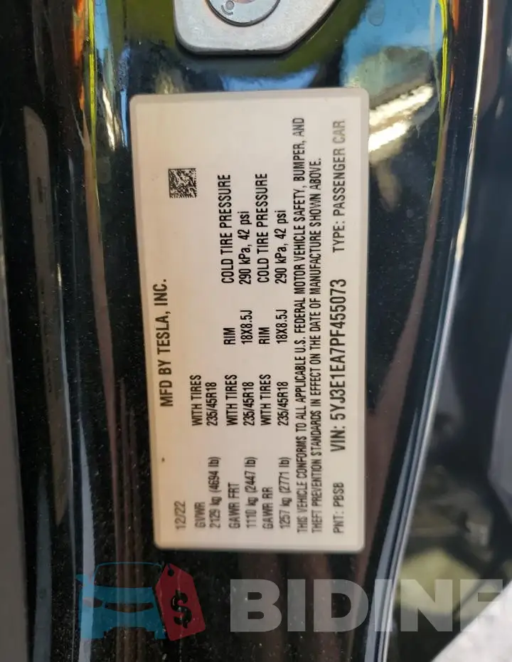 5YJ3E1EA7PF455073 Photo# 13