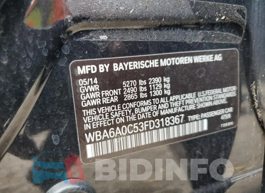 WBA6A0C53FD318367 Photo# 13