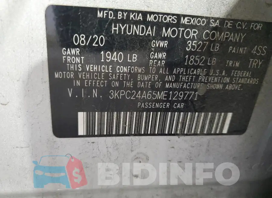 3KPC24A65ME129771 Photo# 12