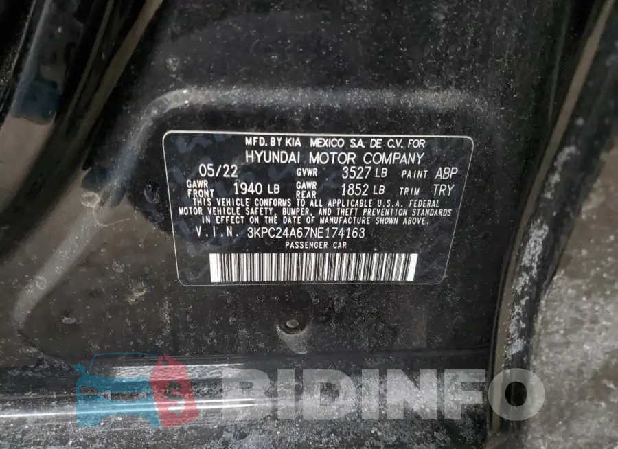 3KPC24A67NE174163 Photo# 12