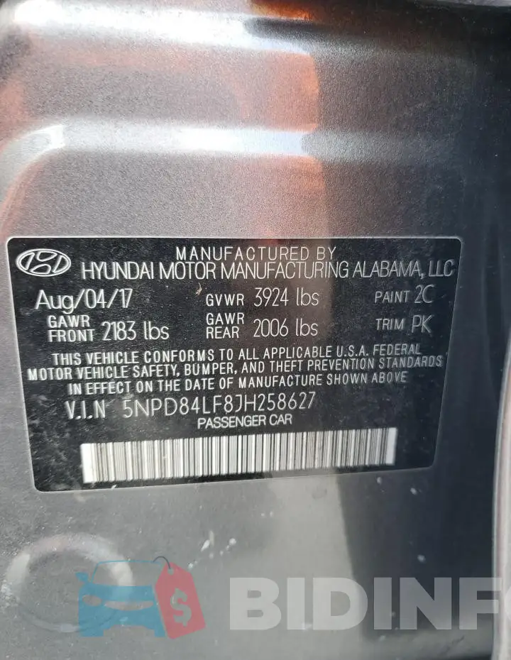 5NPD84LF8JH258627 Photo# 13